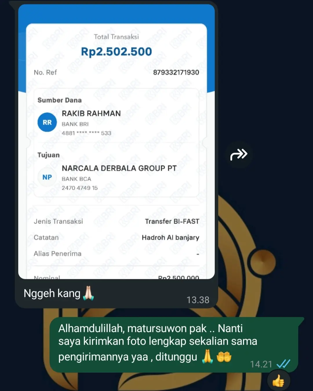 Testimoni customer Narcala 3